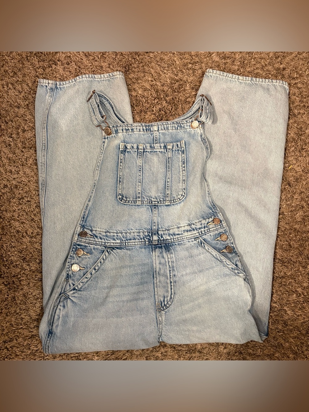 GAP Light‑Wash Denim Overalls